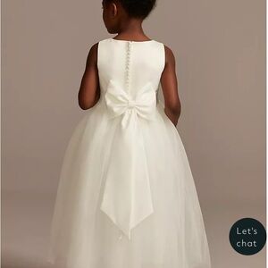 David’s Bridal Satin Tulle Flower Girl Dress